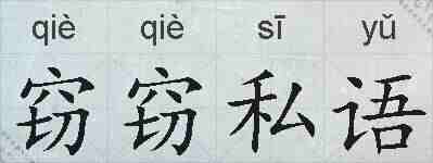 窃窃私语的拼音