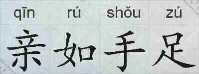 亲如手足的拼音