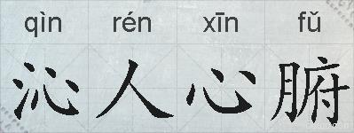沁人心腑的拼音