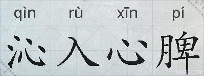 沁入心脾的拼音