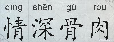 情深骨肉的拼音