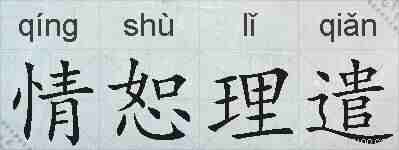 情恕理遣的拼音