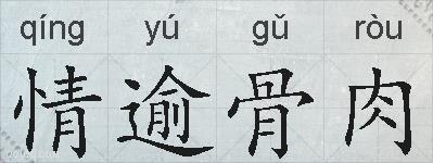 情逾骨肉的拼音