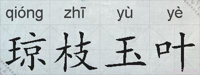 琼枝玉叶的拼音