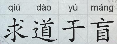 求道于盲的拼音