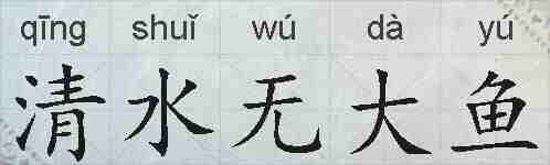 清水无大鱼的拼音