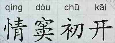 情窦初开的拼音