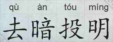 去暗投明的拼音