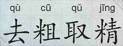 去粗取精的拼音