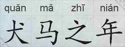 犬马之年的拼音