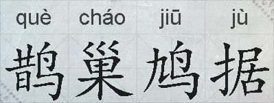 鹊巢鸠据的拼音