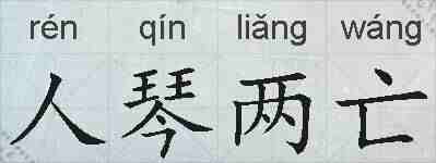 人琴两亡的拼音