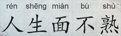 人生面不熟的拼音