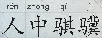 人中骐骥的拼音