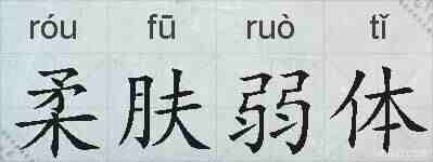 柔肤弱体的拼音
