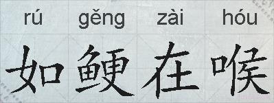 如鲠在喉的拼音