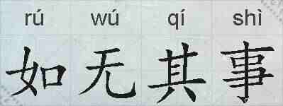 如无其事的拼音