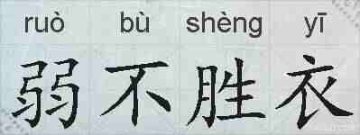 弱不胜衣的拼音