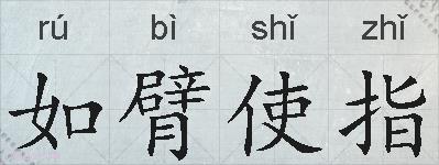 如臂使指的拼音