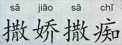 撒娇撒痴的拼音