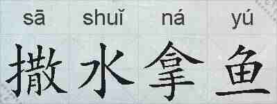 撒水拿鱼的拼音