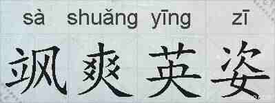 飒爽英姿的拼音
