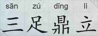 三足鼎立的拼音