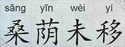 桑荫未移的拼音