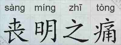丧明之痛的拼音