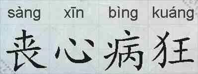 丧心病狂的拼音