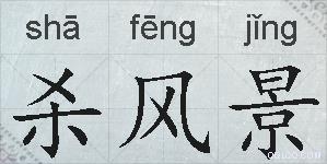 杀风景的拼音