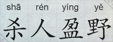 杀人盈野的拼音