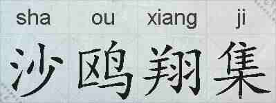 沙鸥翔集的拼音