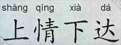 上情下达的拼音