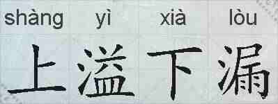 上溢下漏的拼音