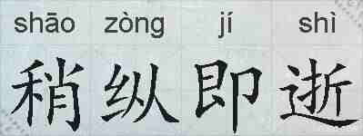 稍纵即逝的拼音