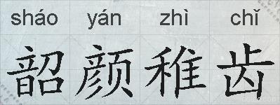 韶颜稚齿的拼音