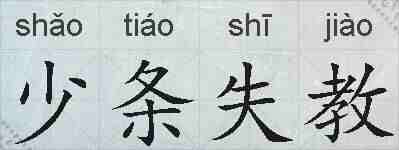 少条失教的拼音