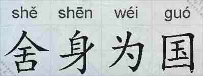 舍身为国的拼音