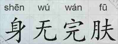 身无完肤的拼音