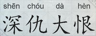深仇大恨的拼音