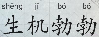 生机勃勃的拼音