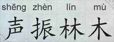 声振林木的拼音