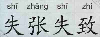 失张失致的拼音