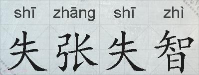 失张失智的拼音