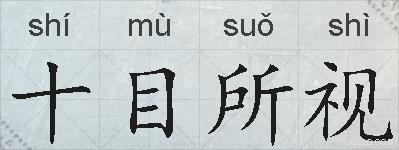 十目所视的拼音