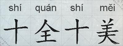 十全十美的拼音