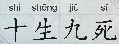 十生九死的拼音