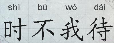 时不我待的拼音