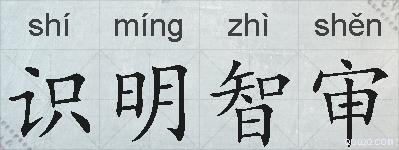 识明智审的拼音